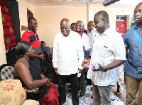 Queen mother talking with Akufo-Addo