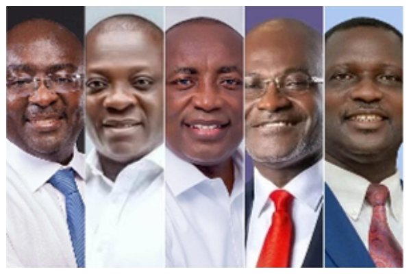 A collage of Dr Mahamudu Bawumia, Dr Bryan Acheampong, Kwabena Agyapong and Dr Yaw Adutwum