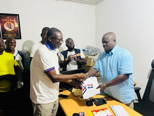 Kwasi Ameyaw-Cheremeh, filing his nomination for Sunyani East NPP primary over the weekend