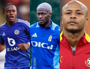 L-R: Issahaku, Kwasi Sibo and Dede Ayew missed out from the Black Stars squad
