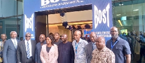 Dr Bawumia (fifth right) with officials of BOST