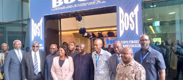 Dr Bawumia (fifth right) with officials of BOST