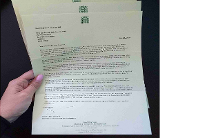 A photo of the leaked IPC letter