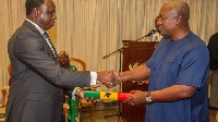 Joseph Whittal with President Mahama