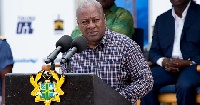 President Mahama addressing a durbar to commemorate the flow of first oil from the TEN Fields