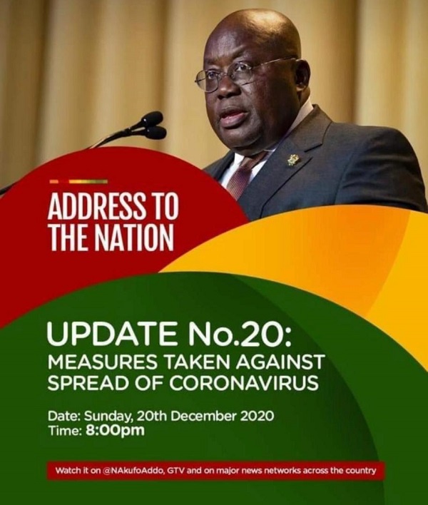 LIVESTREAMED: Akufo-Addo’s 20th address to the nation on measures to fight coronavirus