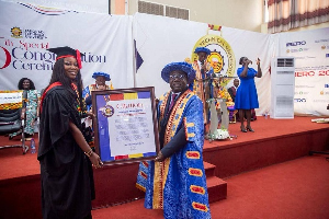 Andowa Ama Buabeng has made history as the first student of TTU to graduate with a Master's Degree