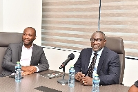 Managing Director of CBG, Daniel Addo (R) and Managing Director of Kasapreko PLC, Richard Adjei (L)