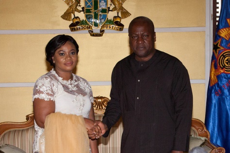 President Mahama and Charlotte Osei, Electoral Commissioner