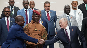 Putin with African leaders and heads of delegations at the Russia-Africa summit in St. Petersburg