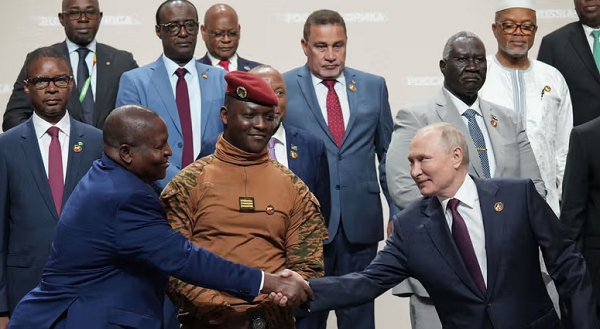 Putin with African leaders and heads of delegations at the Russia-Africa summit in St. Petersburg