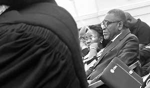 Suspended CJ Torkornoo and her husband in Court on May 28, 2025 [Image Credit: The Law Platform]