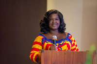 Janet Boadi speaking at the event