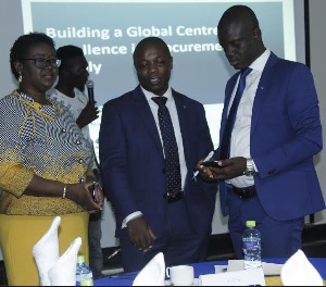 Stella Addo (Country Manager for CIPS), Sam Achampong (CIPS Regional Head) and Simon Amman