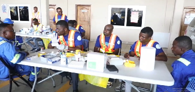 Free screening of GPHA staff at the Takoradi Port during National Lab Week