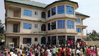 Residents stormed the hotel in search of the suspected group of Nigerians lodging there