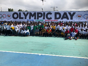 The children were present in their numbers to mark the Olympic Day celebration