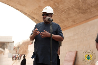 President John Dramani Mahama during the site project visit