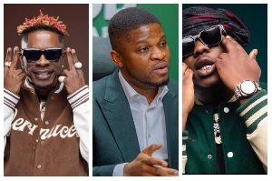 (L-R): Shatta Wale, Sammy Gyamfi and Medikal