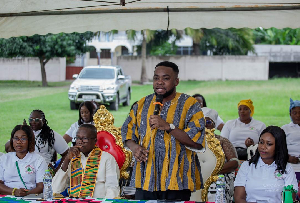 Daniel Hamenu (with mic) is the Volta Regional Director of YEA