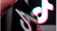 China's social networking service TikTok's logo seen on a smartphone screen