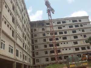 The abandoned maternity block project for the Komfo Anokye Teaching Hospital
