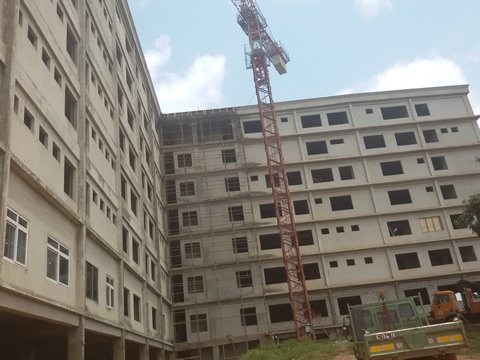 The abandoned maternity block project for the Komfo Anokye Teaching Hospital