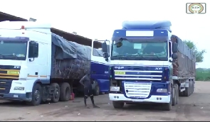 Some of the trucks that entered Niger from Burkina Faso