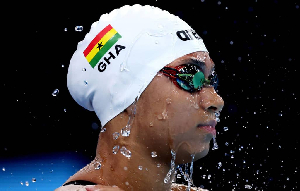 Joselle Mensah is a swimmer for Ghana