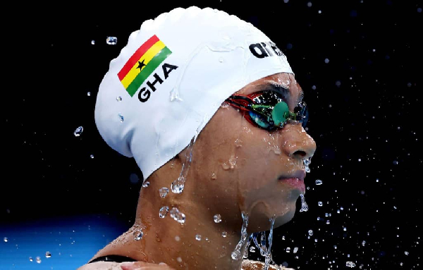 Joselle Mensah is a swimmer for Ghana