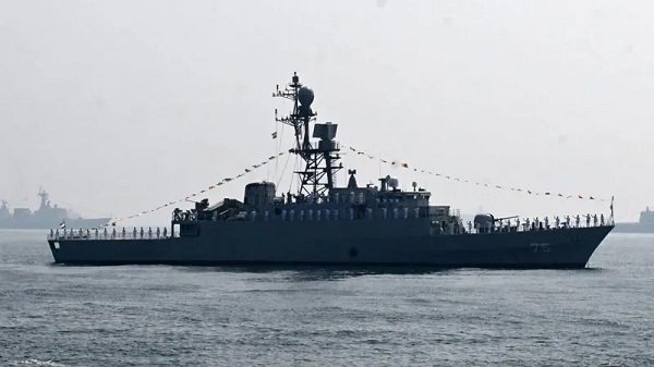 The Iranian warship sank in the Indian Ocean