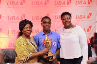 Emmanuel K. Asante Ghansah [middle] won the 2017 UBA Foundation National Essay Competition