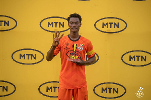 Kenpong Football Academy player Desmond Korlettey