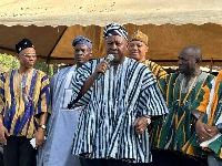 John Mahama at the 3rd day funeral rites of the late Overlord of Gonja