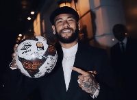 Neymar with AFCON 2022 final ball