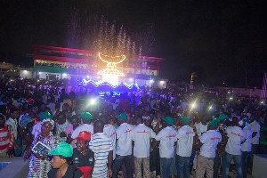 Ghanaians gathered to witness the inauguration