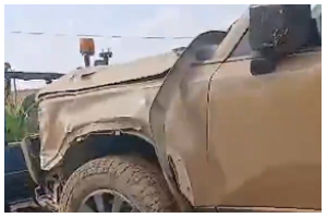 The car in which Joseph Frimpong was in that resulted in the near-fatal crash