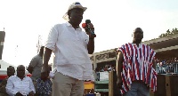 Kofi Brako speaking at the rally
