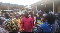 Reverend John Ntim-Fordjor, MP and some of the affected victims