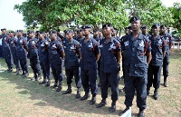 Policemen at parade