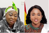 Women’s Organiser Gloria Huze (L) and MCE Jerryne Asante clash over warehouses