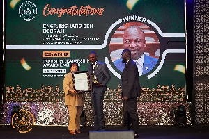 Engr. Richard Ben Debrah receiving his award