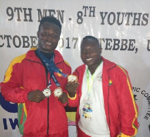 Christian Amoah has once again made a mark in weightlifting  after winning three medals