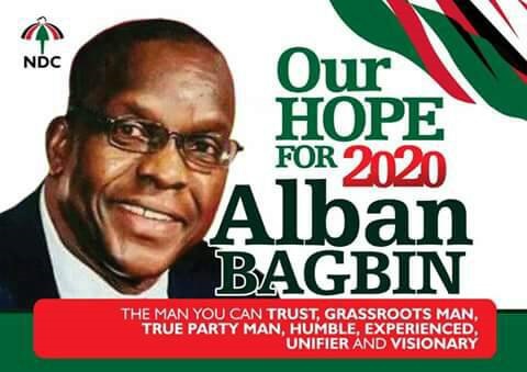 A campaign poster of Alban Kingsford Sumani Bagbin
