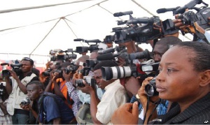 Journalists covering an event