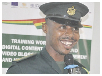 Justice Kudzo Normeshie is the Public Affairs Officer of GIS at Aflao