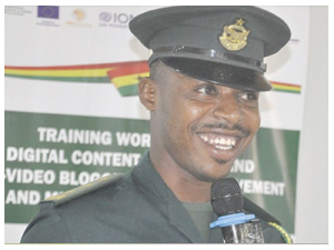 Justice Kudzo Normeshie is the Public Affairs Officer of GIS at Aflao Justice Kudzo Normeshie is the Public Affairs Officer of GIS at Aflao