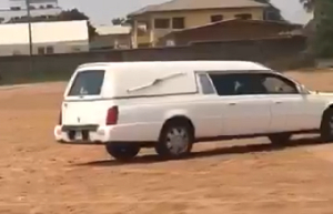 Image of hearse's carrying the mortal remains of  Broadway