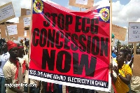 File photo: ECG Workers demonstrating against privitization.