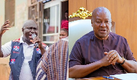 Paul Yandoh (L) says not even President Mahama (R) can stop NPP from holding its internal elections